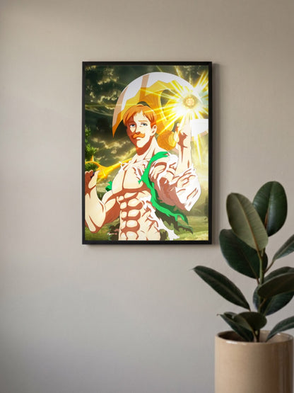 Escanor Sun Magic Portrait Anime Poster