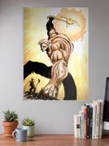 Escanor Dynamic Sword Swing Anime Poster