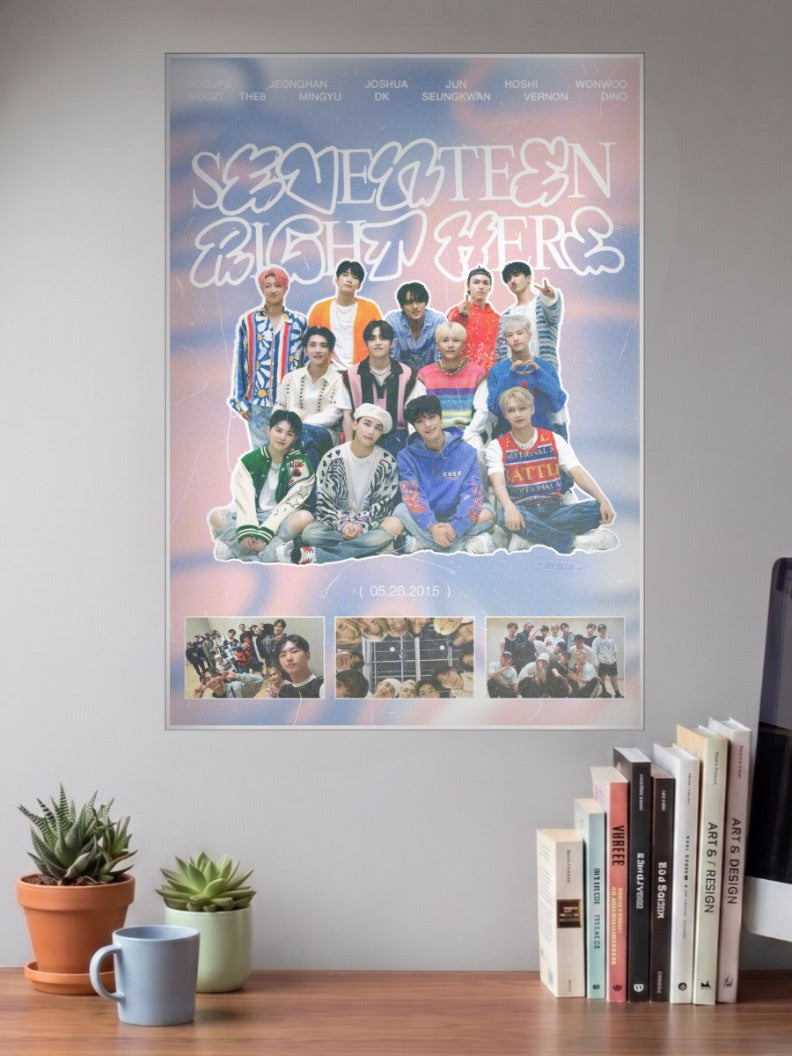 Seventeen Right Here Poster Kpop Poster