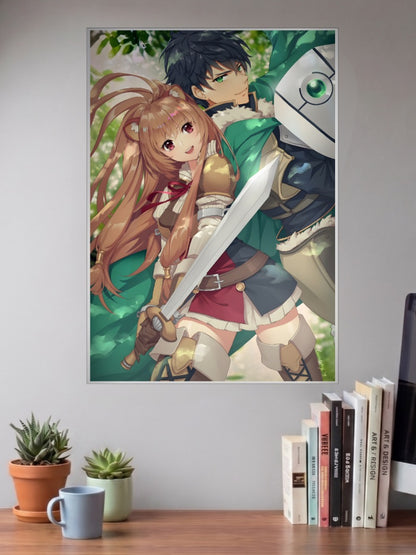 Naofumi And Raphtalia Poster Anime Poster