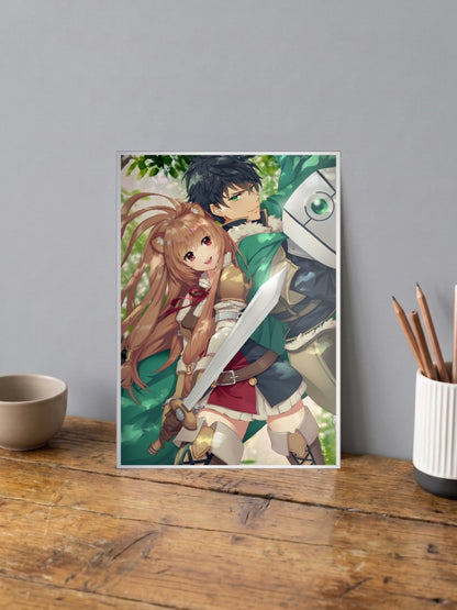 Naofumi And Raphtalia Poster Anime Poster