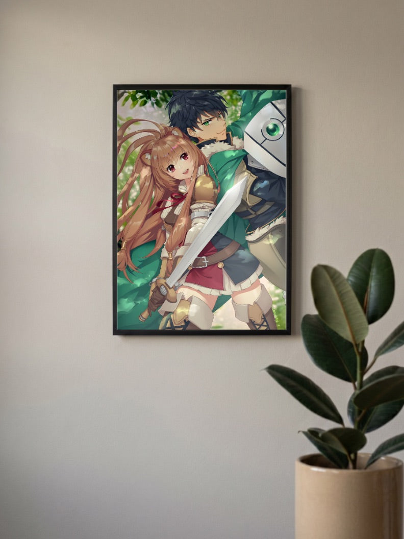 Naofumi And Raphtalia Poster Anime Poster