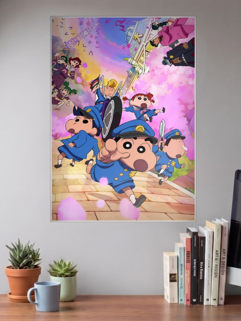 Shin Chan Family Run Poster Anime Poster