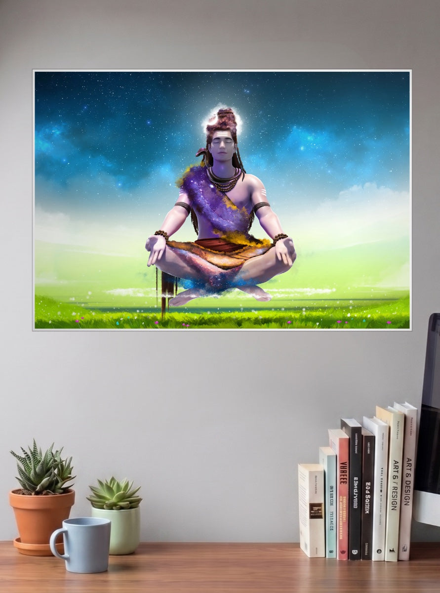 Shiva Meditation Gods Poster