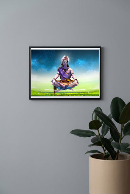 Shiva Meditation Gods Poster