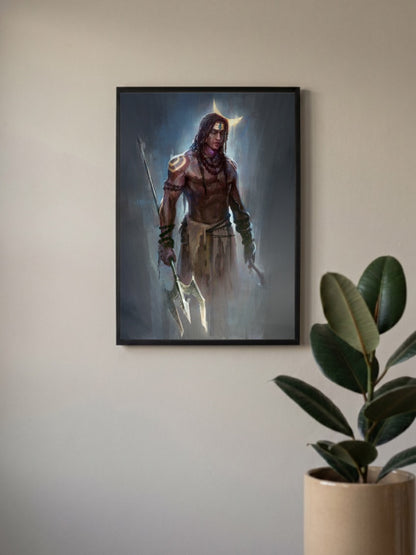 Lord Shiva Trishul Portrait Gods Poster