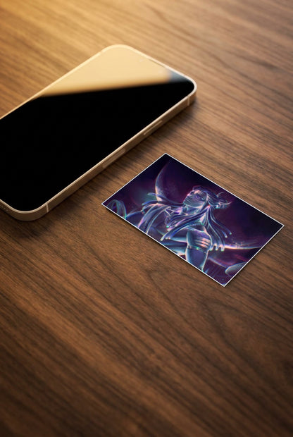 Neon Cosmic Figure Abstract Poster