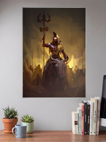 Lord Shiva Riding Nandi Gods Poster