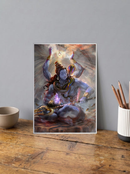 Lord Shiva Cobra Meditation Gods Poster