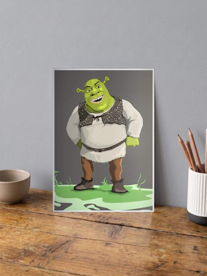 Shrek Classic Standing Portrait Cartoon Poster