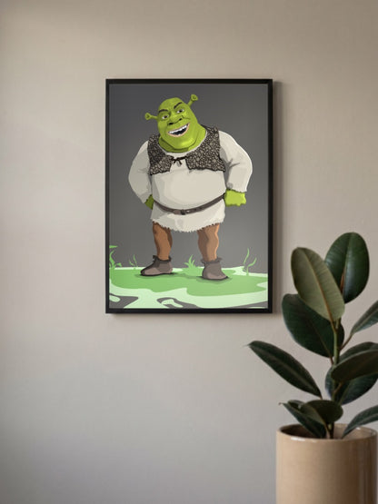Shrek Classic Standing Portrait Cartoon Poster
