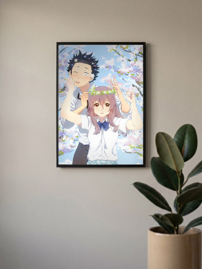 Shoya And Shoko Blossoms Anime Poster