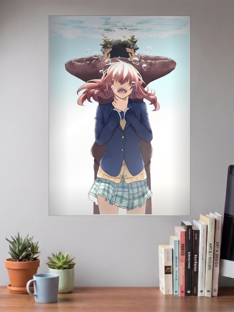 Shoya And Shoko Underwater Anime Poster