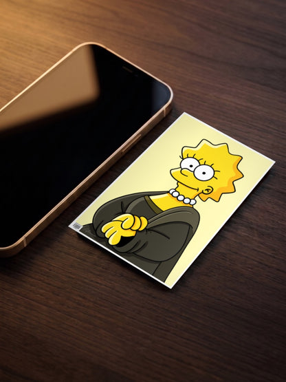 Lisa Simpson Mona Lisa Art Cartoon Poster