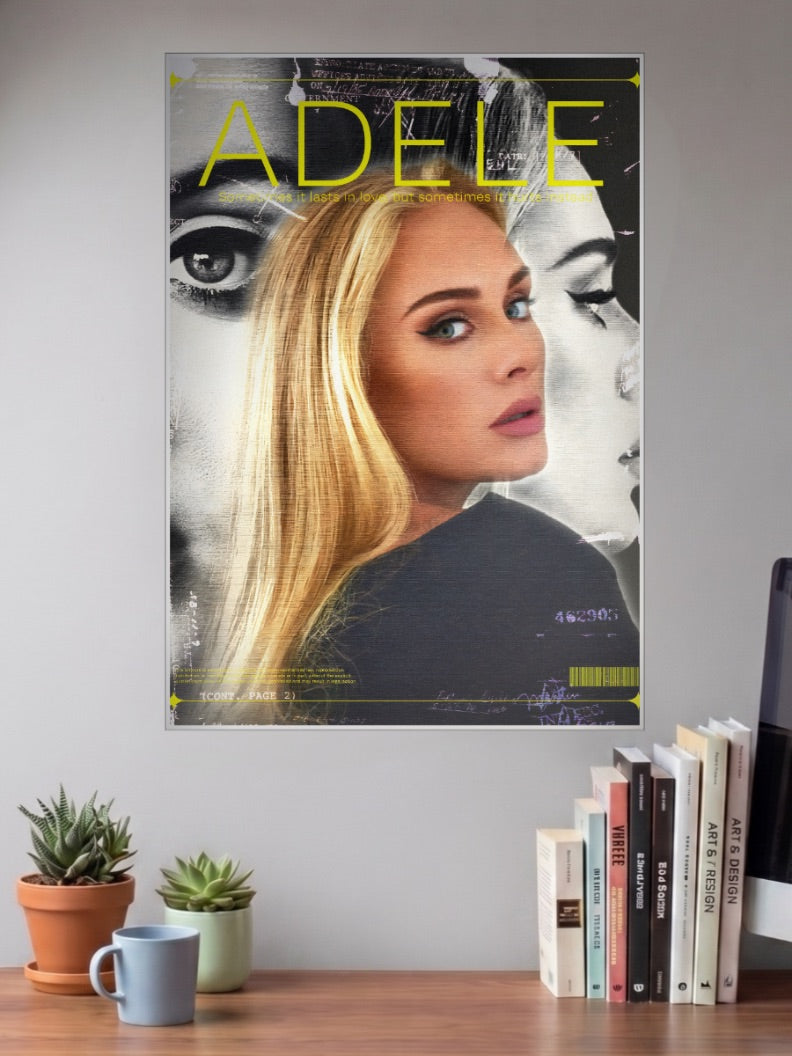 Adele Magazine Collage Poster Singers Poster