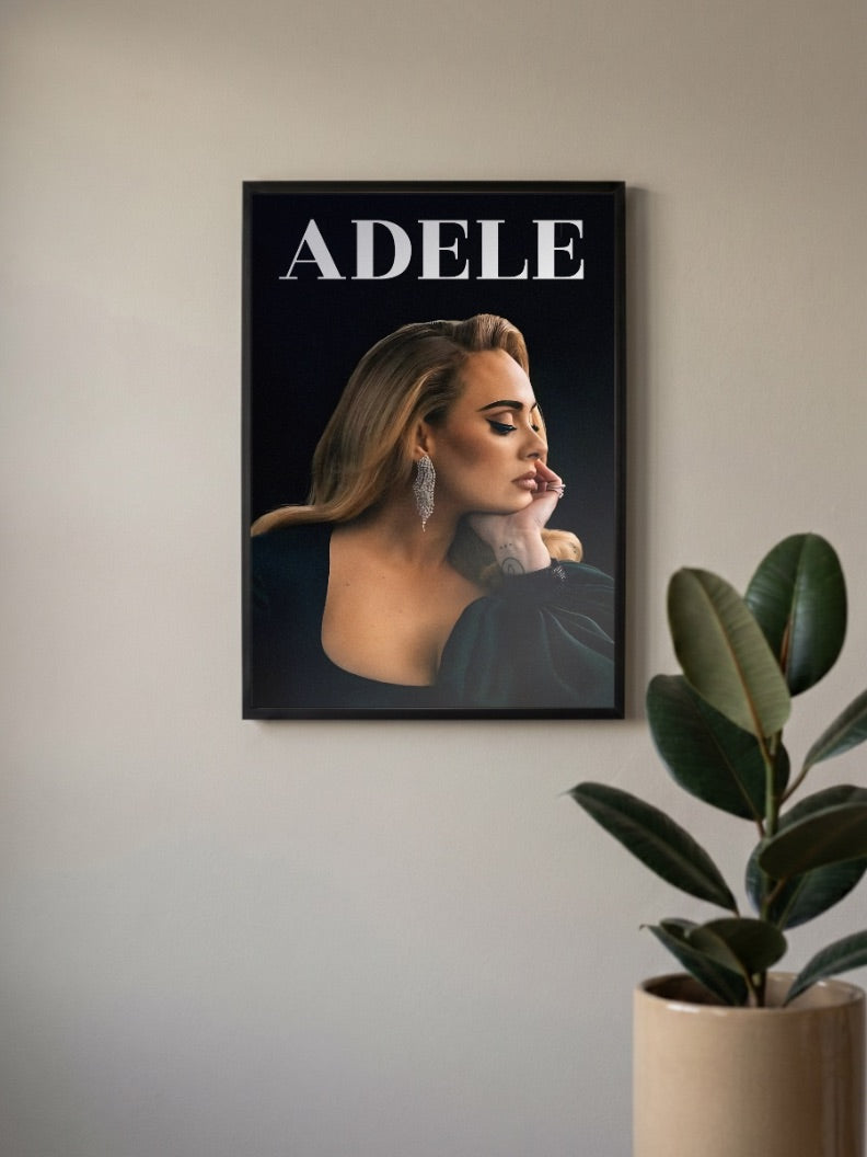 Adele Elegant Portrait Poster Singers Poster