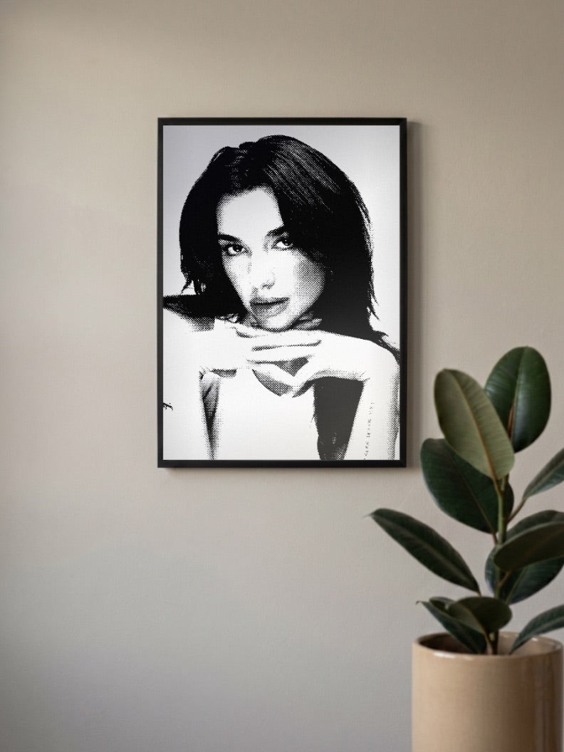 Halftone Singer Portrait Singers Poster