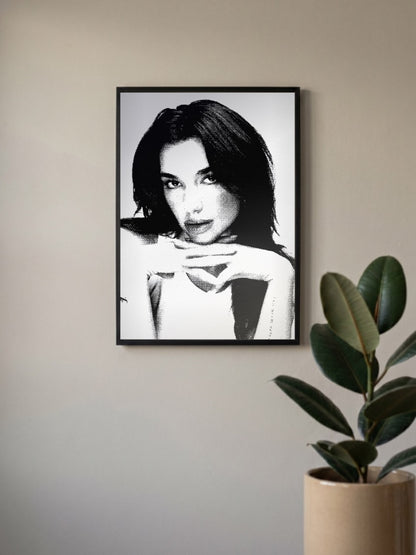 Halftone Singer Portrait Singers Poster