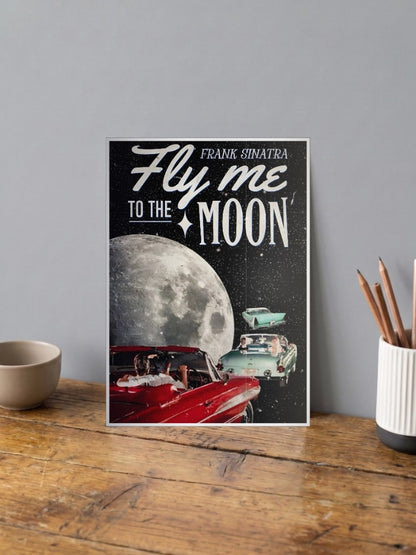 Frank Sinatra Fly To Moon Singers Poster