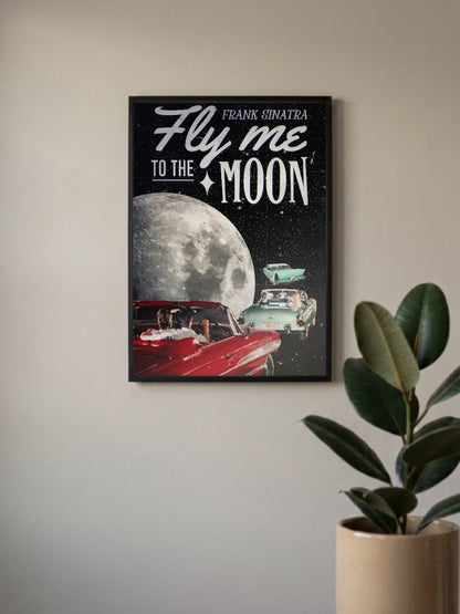 Frank Sinatra Fly To Moon Singers Poster