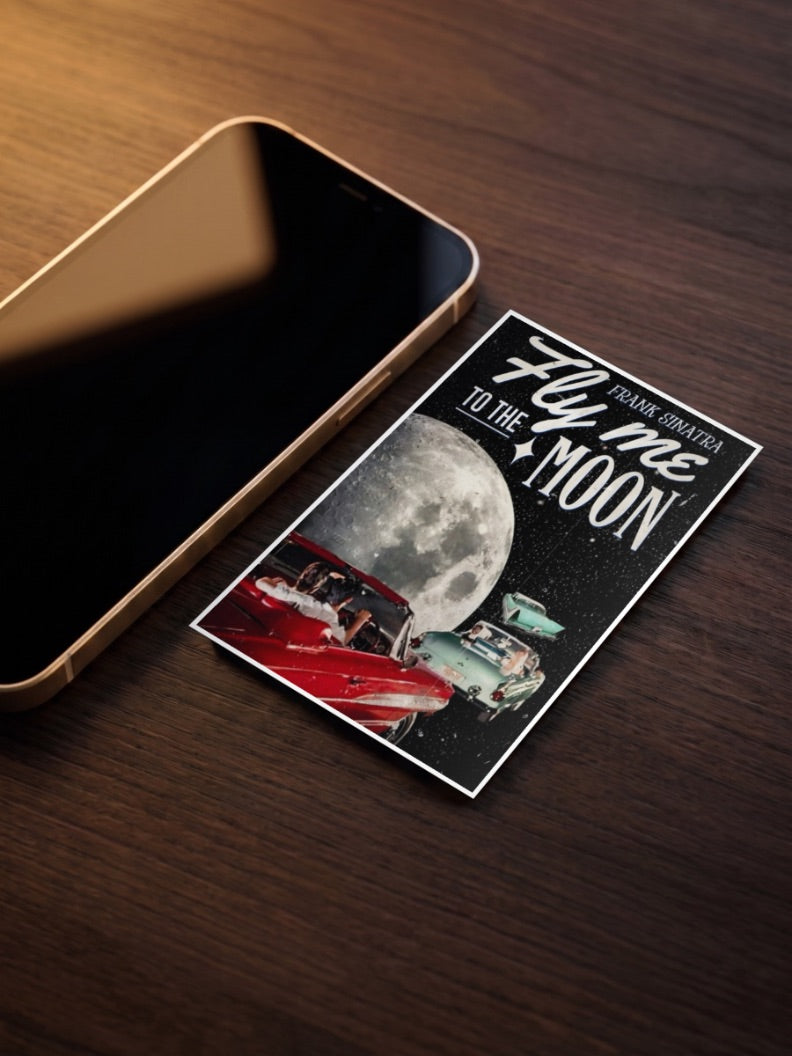 Frank Sinatra Fly To Moon Singers Poster