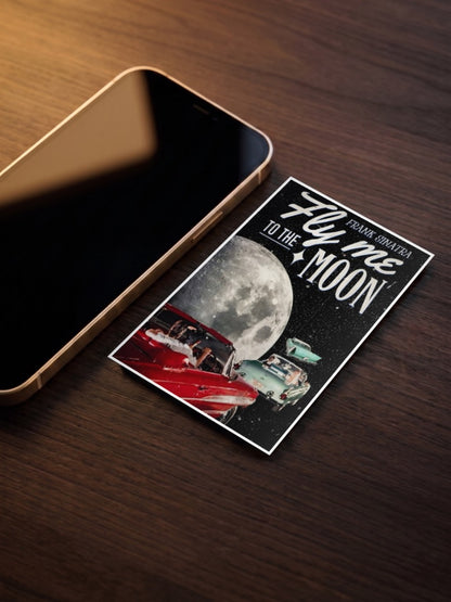 Frank Sinatra Fly To Moon Singers Poster