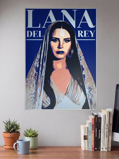 Lana Del Rey Veil Portrait Singers Poster