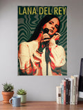 Lana Del Rey Mic Pop Art Singers Poster