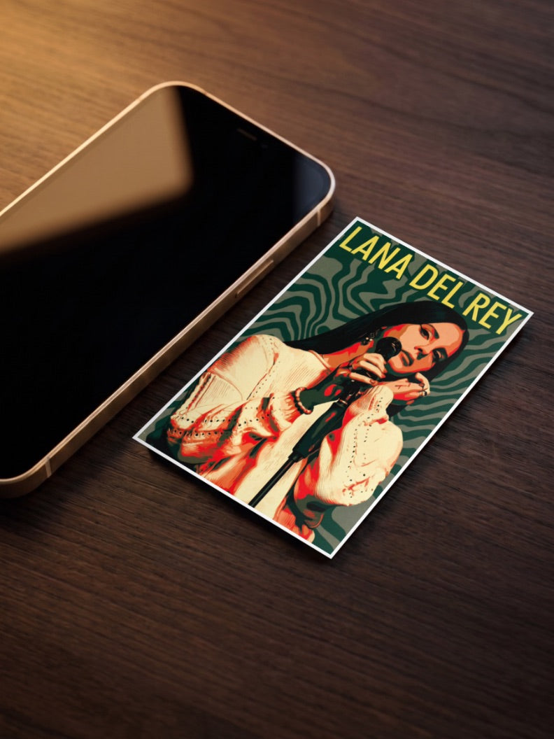 Lana Del Rey Mic Pop Art Singers Poster