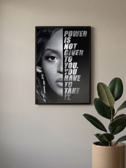 Beyonce Power Quote Poster Singers Poster