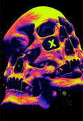 Neon Skull Terror Poster