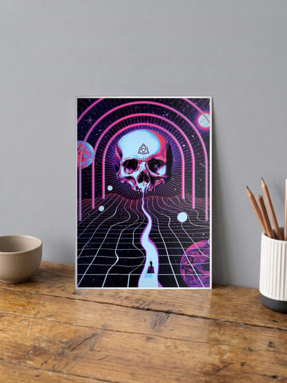 Cosmic Terror Skull Poster