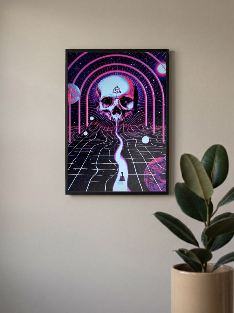 Cosmic Terror Skull Poster