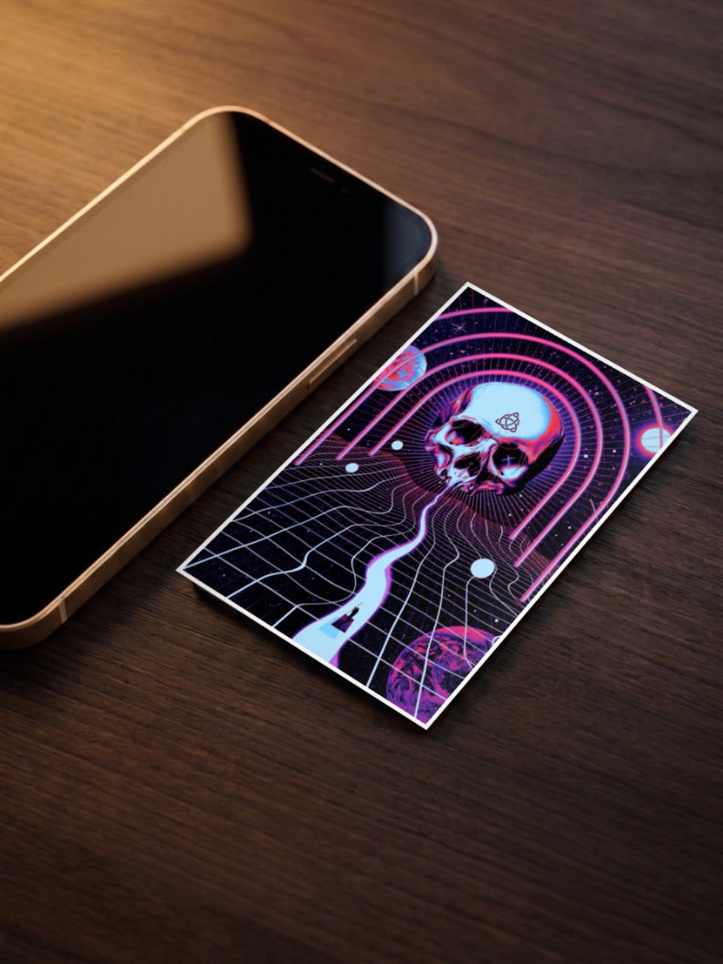 Cosmic Terror Skull Poster