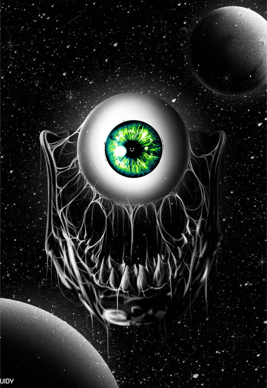 Eye Ball Skull Space Poster