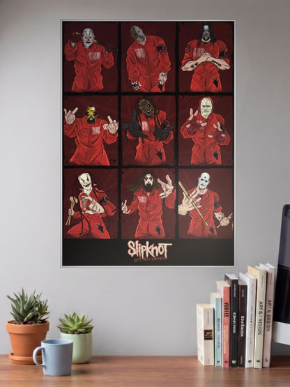 Slipknot 25th Anniversary Grid Metal Bands Poster