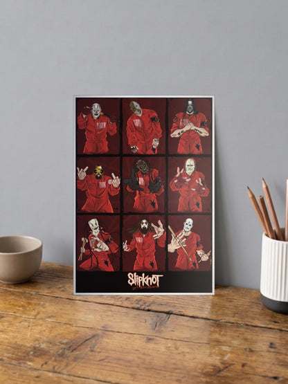 Slipknot 25th Anniversary Grid Metal Bands Poster