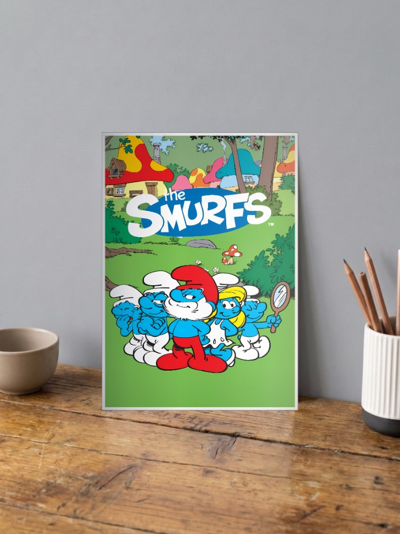 The Smurfs Village Poster Cartoon Poster