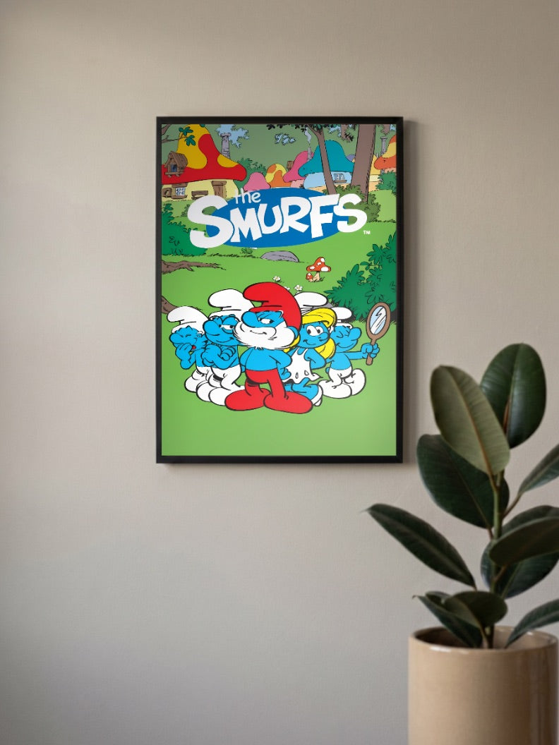 The Smurfs Village Poster Cartoon Poster