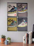 Jordan 4 Colorway Grid Art Sneaker Poster