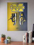 Michigan Dunk Sneaker Art Sneaker Poster