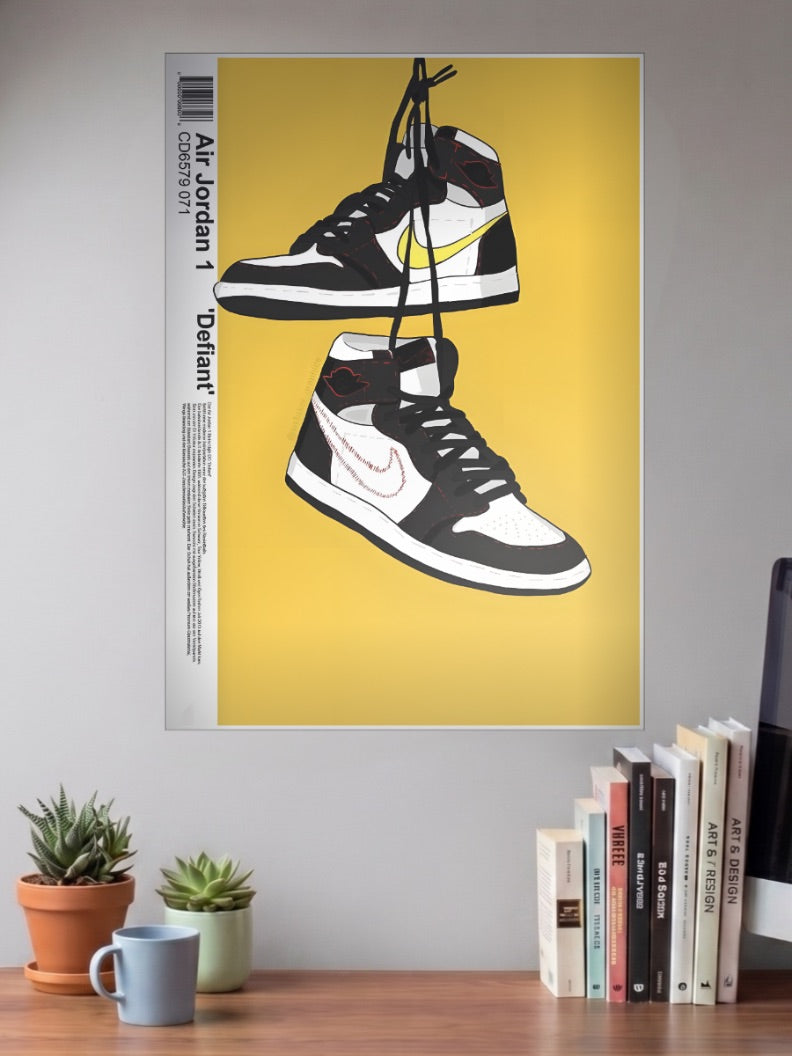 Jordan 1 Defiant Sneaker Art Sneaker Poster