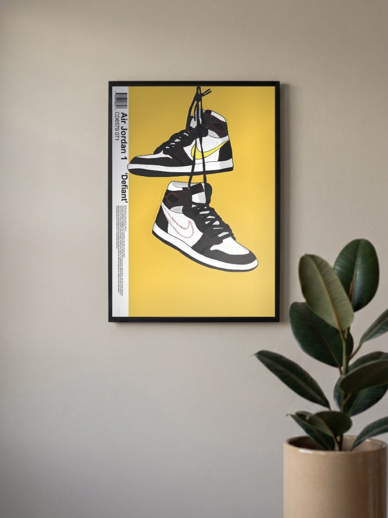 Jordan 1 Defiant Sneaker Art Sneaker Poster