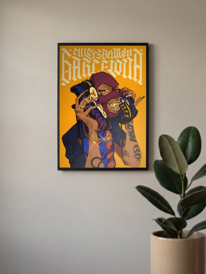 Barcelona Sneaker Culture Art Sneaker Poster