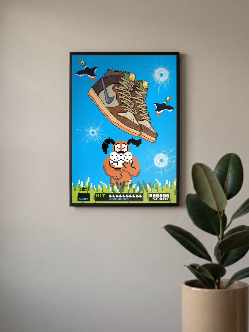 Nike Duck Hunt Sneaker Art Sneaker Poster