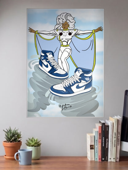 Storm Air Jordan Sneaker Art Sneaker Poster