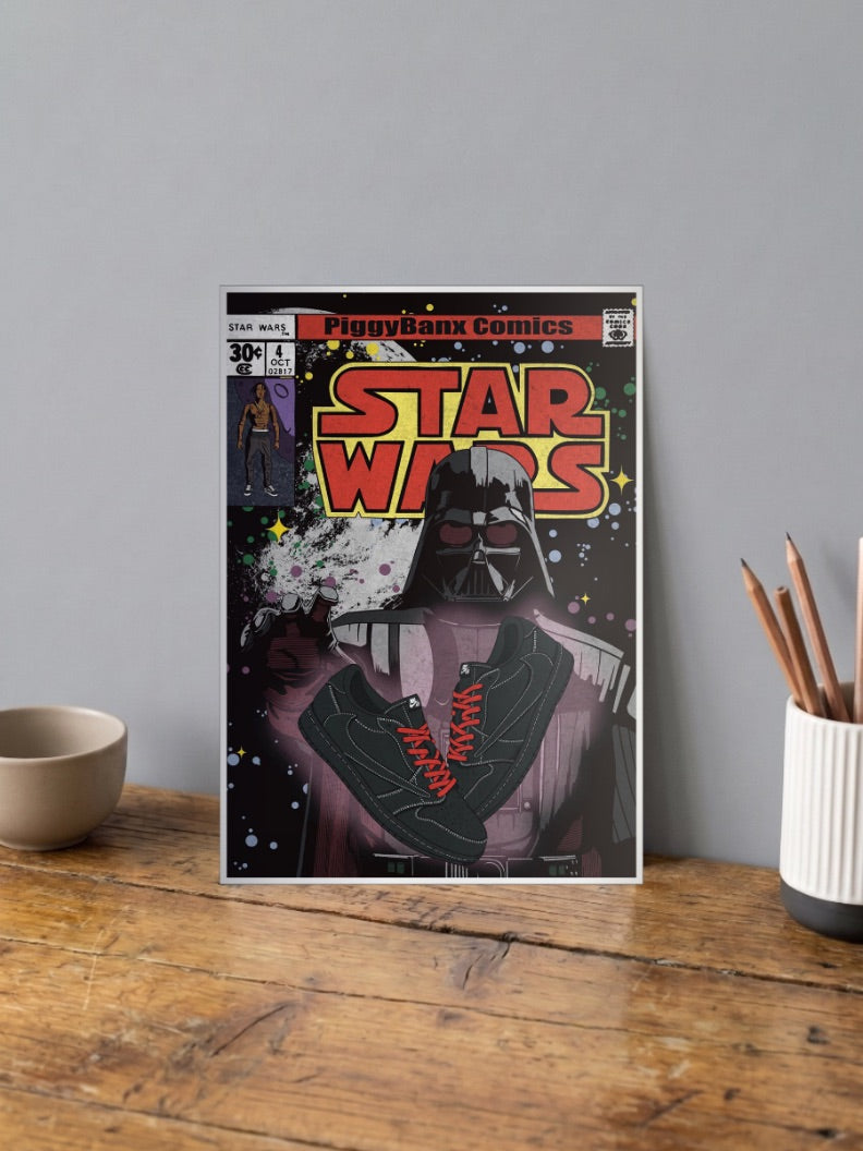 Darth Vader Sneaker Comic Art Sneaker Poster