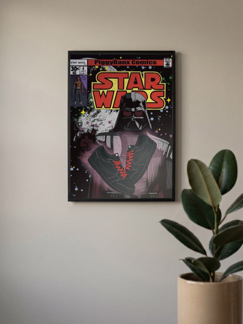 Darth Vader Sneaker Comic Art Sneaker Poster