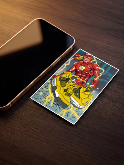 The Flash Jordan 4 Sneaker Art Sneaker Poster
