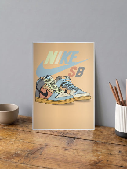 Nike SB Dunk Sneaker Art Sneaker Poster